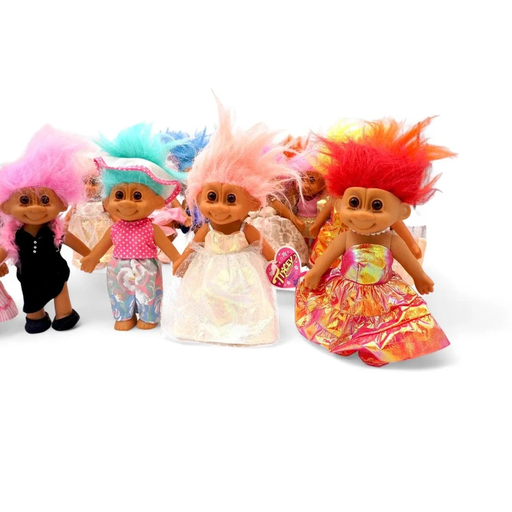 Vintage Troll Dolls Lot 7 Inch 90s Russ Ace Dam Mixed Outfit - Picture 6 of 16